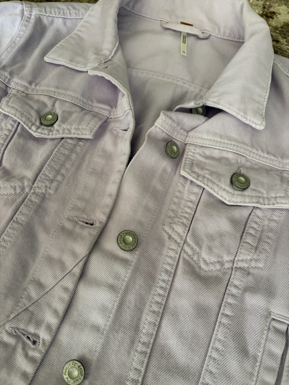 We the Free Rumors Denim Jacket Free People Lilac Size XS - Picture 5 of 8